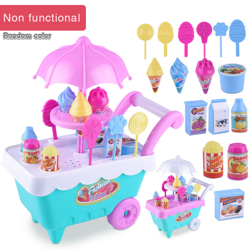 Ice Cream Cart Toys Creative Pretend Role Playing Games Food Truck