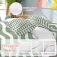 thumbnail image 2 of King 4 Piece Bedding Set Sage Green Water Ripple Soft Breathable Duvet Cover and Pillowcase, Abstract Modern Striped Duvet Cover Set Bed Sheets for Bedroom Dormitory Guest Room, 2 of 9