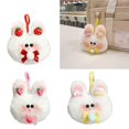 thumbnail image 2 of Plush Stuffed Keychain Funny Dolls Strawberry Bunny Pendant Keyring for Decor, 2 of 5