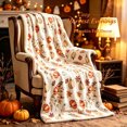 thumbnail image 4 of Fall Throw Blanket Watercolor Pumpkin Maple Leaf Extra Thick & Soft Flannel for Sofa Bed Farmhouse Thanksgiving Halloween Fall Decorations by MPOISVA, 4 of 4