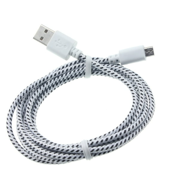 MicroUSB 6ft USB Cable for TCL A30 (A3) - Charger Cord Power Wire Long Compatible With TCL A30 (A3)