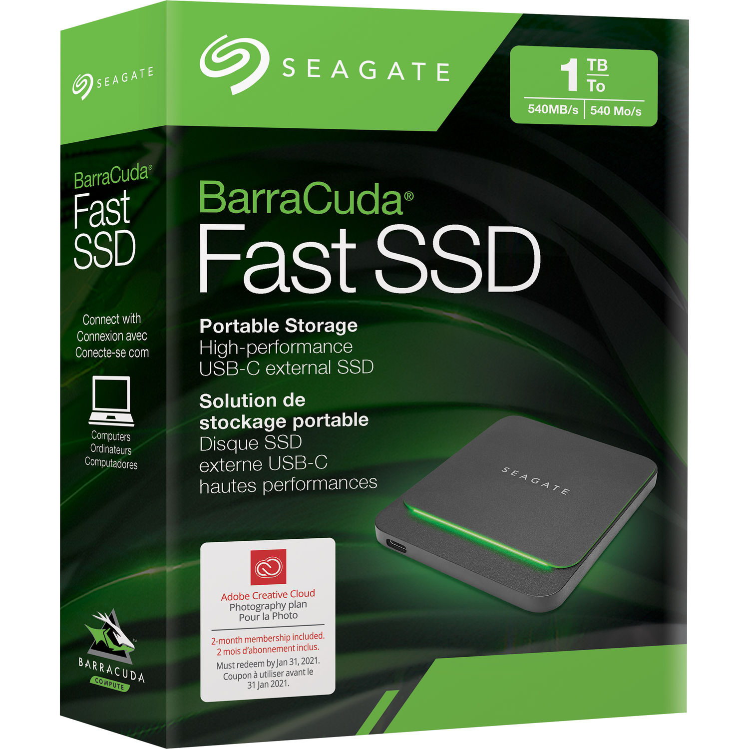 Seagate BarraCuda STJM1000400 1TB Portable Solid State Drive - image 5 of 5