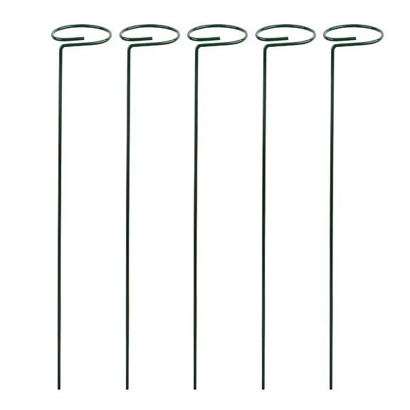 ZULAR 24-Inch Stem Plant Support Steel Garden Stake with Weather Resistance (5 Pack)