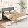 thumbnail image 1 of Gymax Queen Size Bed Frame Linen Fabric Upholstered Platform Bed w/Wingback Headboard Gray, 1 of 10