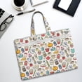 thumbnail image 6 of Honeii Cooking Utensils Print Canvas Tote Bag with Compartments Laptop Tote Bag Large Tote Bag, 6 of 8