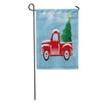 thumbnail image 1 of SIDONKU Red Truck Tree in The Track Green Christmas Vintage Old Retro Santa Garden Flag Decorative Flag House Banner 28x40 inch, 1 of 2