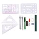 thumbnail image 1 of 16 piezas Brújulas de dibujo Arquitectura Ingeniería Brújulas de dibujo Conjunto de herramientas, 1 of 9