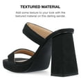 thumbnail image 3 of Journee Collection Womens Jaell Multi Strap Covered Block Heel Platform Sandals, 3 of 6