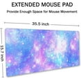 thumbnail image 2 of Desk Mat,Large Mouse Pad 35.4" x 15.7" XXL Extended Gaming Mouse Pad Mat with Non-Slip Base Stitched Edge Mousepad for Computer,Office,Keyboard and Laptop - Pink and Blue Magical Galaxy Star, 2 of 6
