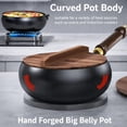 thumbnail image 4 of Japanese Cooking Cast Iron Pot, Hand-Forged Non-Stick Iron Pan with Lid, Durable Rust-Free Wok, 4 of 7