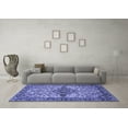 thumbnail image 3 of Ahgly Company Machine Washable Indoor Rectangle Medallion Blue Traditional Area Rugs, 7' x 9', 3 of 4