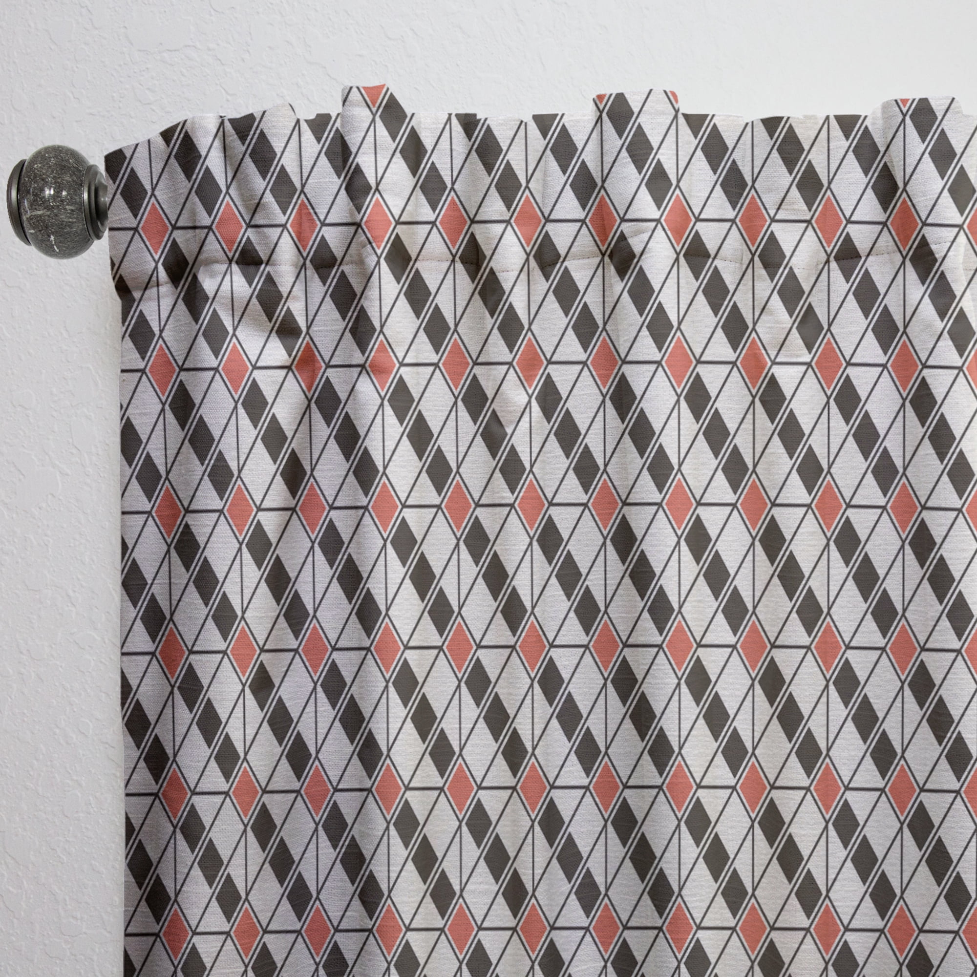 Designart 'Abstract Retro Pattern Design IV' Mid-Century Modern Curtain Panel