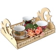 thumbnail image 6 of Weloille Wooden Artistic Eid Mubarak Party Serving Tableware Tray Display Wood Decoration, 6 of 8
