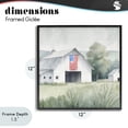 thumbnail image 4 of Stupell Industries Traditional Home USA Flag Barn Black Framed Giclee Art, 12 x 12, by Kim Allen, 4 of 8