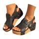 thumbnail image 2 of MKLEKYY Sandalias deportivas de Verano para Mujer, de Piel, Con Plataforma y Cuña, Sin Zapatos, 2 of 4
