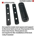 thumbnail image 6 of Double Bolt Lock - Sliding Patio Door Locks | Child Proof Sliding Door Lock with Anti Lift Security Lock - Sliding Door Security Fits Most Doors | Lock Replacement for Sliding Door Repair (Black), 6 of 7