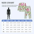 thumbnail image 6 of Kll Vintage Wood Background With Floral Sleepwear Mens Flannel Pajamas,Long Cotton Pj Set, 6 of 9
