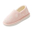 thumbnail image 2 of Willtoo Women Cozy Lined Closed Back Floral Slippers Daisy Embroidered Warm Indoor Shoes Soft Non Slip Winter House Slippers, 2 of 5