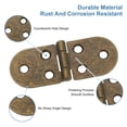 thumbnail image 4 of Bisagra de Mesa Plegable Uxcell, Paquete de 4 Hierro 270 Grados Bordes Redondeados Bisagras de Mesa para Armario, Bronce, 4 of 7