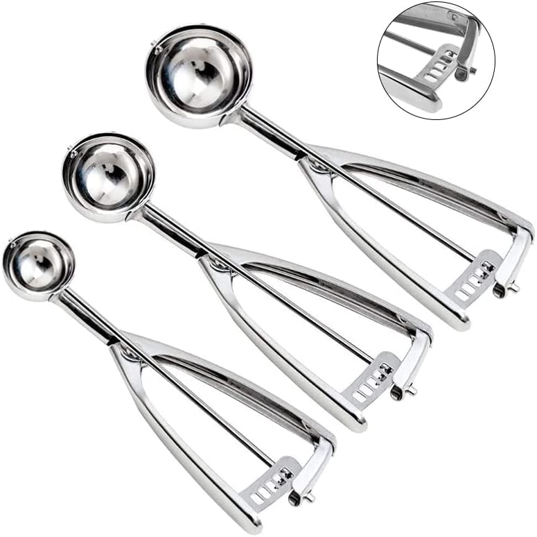Versatile Cookie Scoop Set - Small/1 Tablespoon, Medium/2 Tablespoon, Large/3  Tablespoon - Ideal For Ice Cream And More