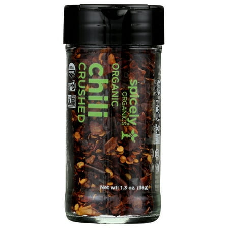 (Pack of 3), Spicely Organics Organic Chili Pepper Crushed, 1.3 oz