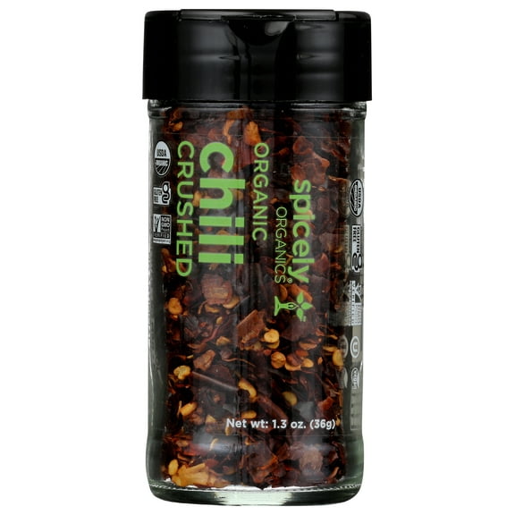 (Pack of 3), Spicely Organics Organic Chili Pepper Crushed, 1.3 oz