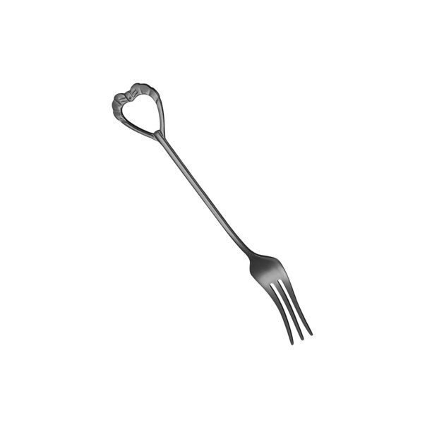 Monstrate Tenedor de concha, pastel de frutas, dulces, postres, vajilla para el hogar, utensilios de cocina, herramienta para revolver, palillos Mostrada Negro