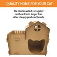 thumbnail image 5 of Cardboard Cat Homes Kitty House with 200 lb. test corrugated cardboard, Cat Playhouse for Indoor Cats, Gift For Cat Lovers, 5 of 10