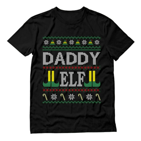 Tstars Men's Daddy Elf Christmas T-Shirt – Funny Holiday Gift for Dad, Family Elf Theme, Perfect for Xmas Party