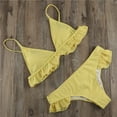 thumbnail image 3 of VerPetridure Women's Triangle Bikini Sets Two Piece Swimsuit High Waisted V Neck Twist Front Adjustable Spaghetti Straps Bathing Suit for Women, 3 of 7
