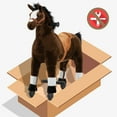 thumbnail image 5 of DEYGIA Ride on Horse for Big Kids Horse Ride on Toy, Riding Horse, Pony Rider Mechanical Walking Action Plush Animal for 4 Years to 8 Years, No Battery or Electricity, Giddy up, Max Load 165LBS, 5 of 9