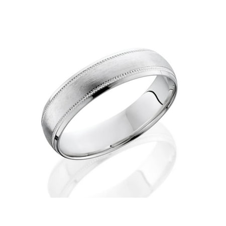 Mens 6mm Platinum Wedding Band Brushed Comfort Fit Ring Walmart