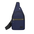 thumbnail image 1 of Bolso bandolera cruzado,mochila de hombro,mochila de día con orificio para auriculares para senderismo,camping,viajes,correa ajustable para hombres y mujeres,tela Oxford ligera,deportes al, 1 of 6