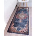 thumbnail image 2 of Unique Loom Utopia Vintage Inspired Rug 2' 7 x 12' Runner Navy Blue/Burgundy, 2 of 2