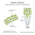 thumbnail image 6 of Rosec Jewels Natural Peridot Wedding Band for Women - Oval Peridot 3 Row Wide Band Ring - AAA Quality - with Jewelry Box, 925 Sterling Silver, US 4.50, 6 of 7