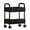 BlaCK, variant on 2-Layer Storage Scroll cart Kitchen Rolling Utility Push Wheel cart Mobile Rack Unit Storage Box Suitable for Everyday Small Space