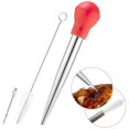 thumbnail image 4 of Turkey Baster Set with Silicone Bulb Stainless Steel Syringe Needles Cleaning Brush BBQ Tool, 4 of 8