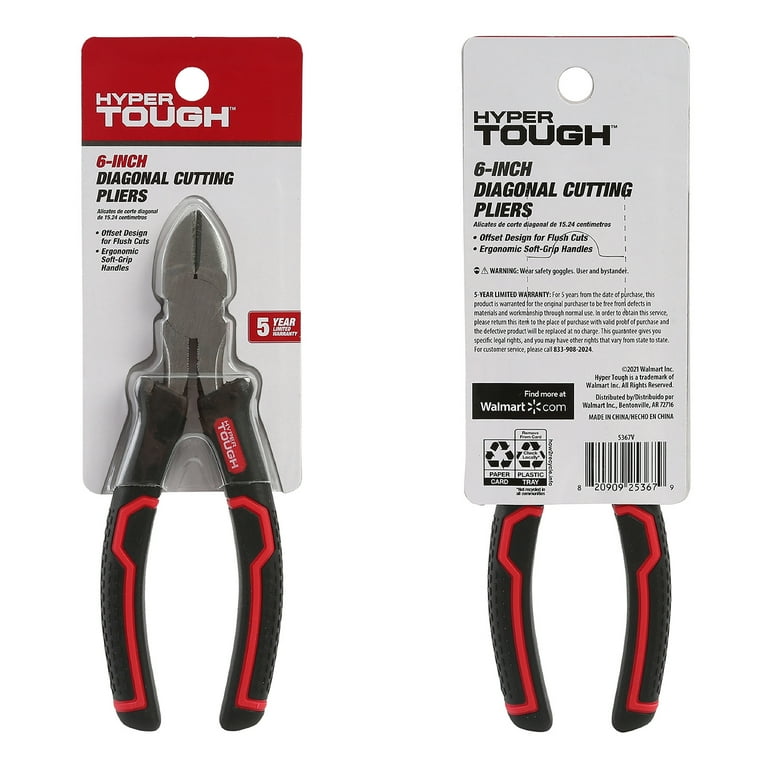 Hyper Tough 6-Inch Diagonal Cutting Pliers, 5367V