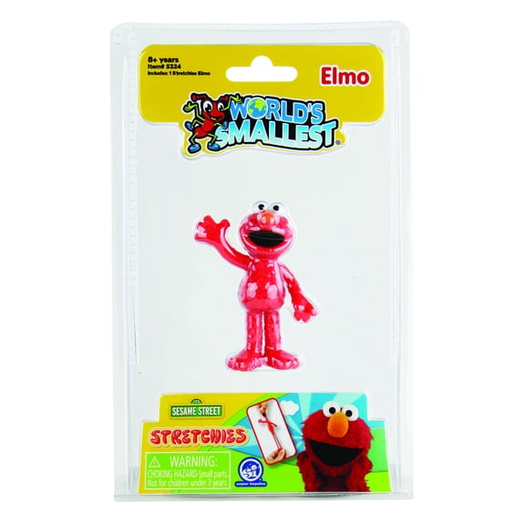 World’s Smallest Sesame Street Stretchies, Mini Stretchable Collectible Figure, Fully Functional Fidget Toy, Ages 8 (Elmo or Cookie chosen randomly)
