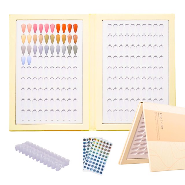 Acycoin2A Tabla de libros con exhibición de colores de uñas de 180 y 240 puntas de uñas (estilo B)