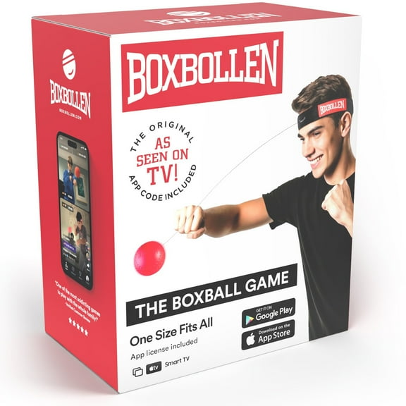 Boxbollen Original with App, Used by Celebrities - MMA Gear Boxing Ball - Reflex Ball with Adjustable Strap - Interactive Boxball App Integration