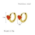 thumbnail image 4 of Natural Shell Heart Hoop Earrings 304 Stainless Steel Earrings for Women Real 18K Gold Plated 11x6mm, 4 of 4