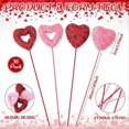 thumbnail image 3 of 36 Pcs Valentine Glitter Foam Hearts Picks, 3 of 5