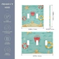 thumbnail image 2 of Yayeee Toggle Light Switch Wall Plate 3-Gang 6.37"x4.48" Decorative Outlet Cover, Blue Beach Pattern, 2 of 7