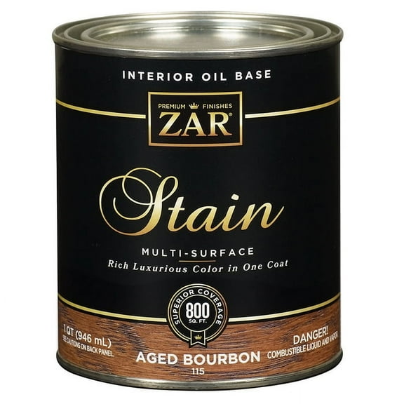 4-Pack of 1 Qt UGL 11512 Aged Bourbon Zar Interior Oil-Based Wood Stain