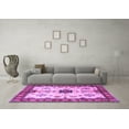 thumbnail image 3 of Ahgly Company Indoor Square Geometric Purple Traditional Area Rugs, 4' Square, 3 of 4