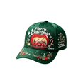 thumbnail image 3 of GrmtClth Santa Christmas Baseball Cap Printed Trucker Hat Festive Holiday Costume Accessory Adjustable Green Dad Hat for Adults Party Daily Wear, 3 of 8