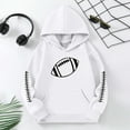 thumbnail image 4 of LUOGENLI Girl Hoodies Size 10-12 with Zipper Kids Football Print Hoodie Girls Boys Pullover Sweatshirt Casual Warm Hooded Jacket for Children Youth Outdoor Sports White Size 7-8 Years, 4 of 4
