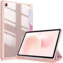 Fintie Hybrid Slim Case for Samsung Galaxy Tab S6 Lite 10.4 Inch 2024/2022/2020 with S Pen Holder, Shockproof Cover with Clear Transparent Back Shell, Auto Wake/Sleep, G-Marble