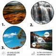 thumbnail image 3 of Designart "Australia Waterfall Euphony I" Landscapes Metal Art Living Room, 3 of 5